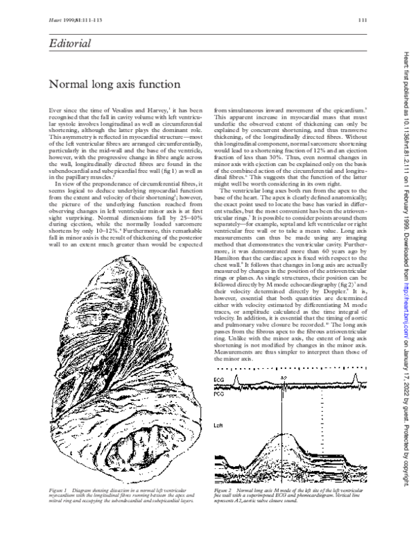 (PDF) Normal long axis function