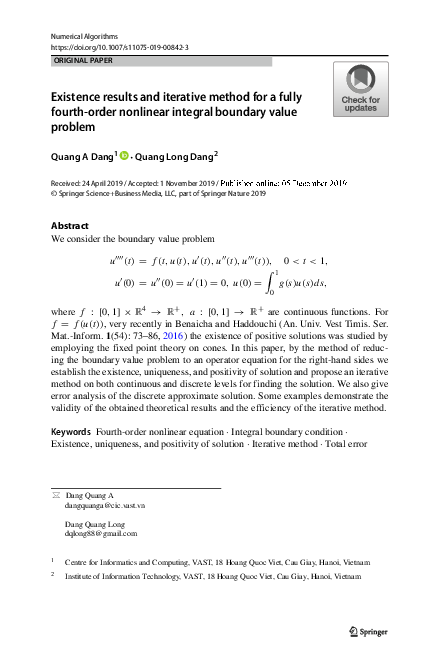 (PDF) Existence results and iterative method for a fully fourth-order ...