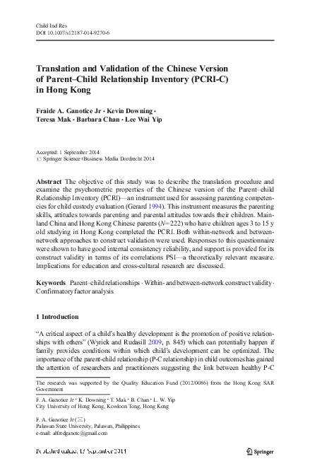 (PDF) Translation and validation of the Chinese version of the Friedman ...