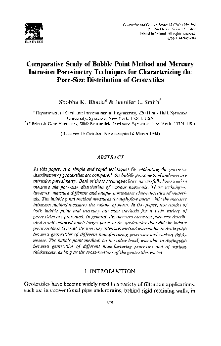 (PDF) Comparative study of bubble point method and mercury intrusion ...