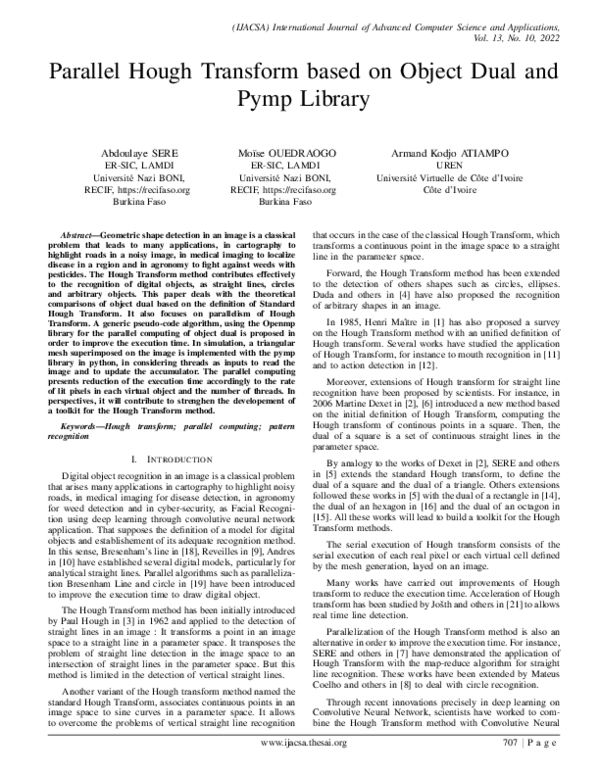 (PDF) Parallel Hough Transform based on Object Dual and Pymp Library