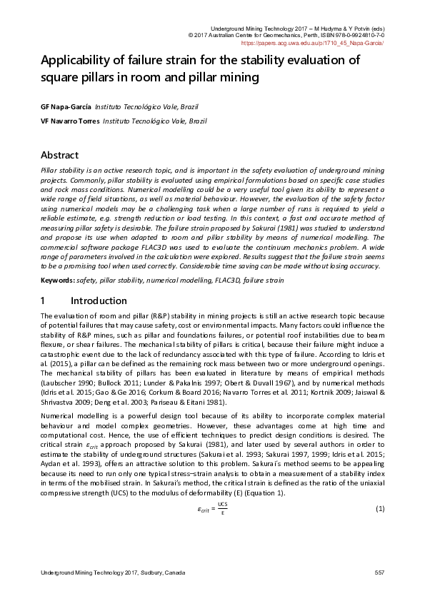 (PDF) Applicability of failure strain for the stability evaluation of ...