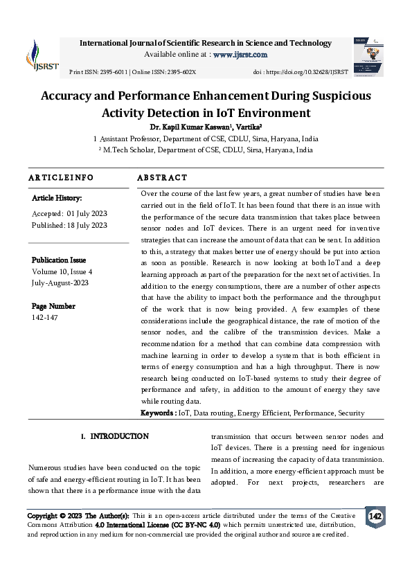 (PDF) Accuracy and Performance Enhancement During Suspicious Activity ...