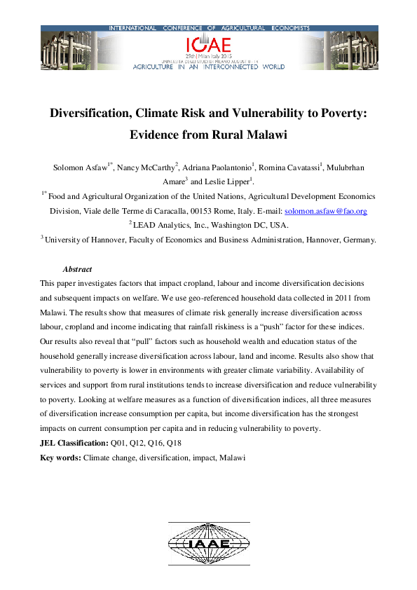(PDF) Topic: Building Resilience to Climate Change Through Social ...