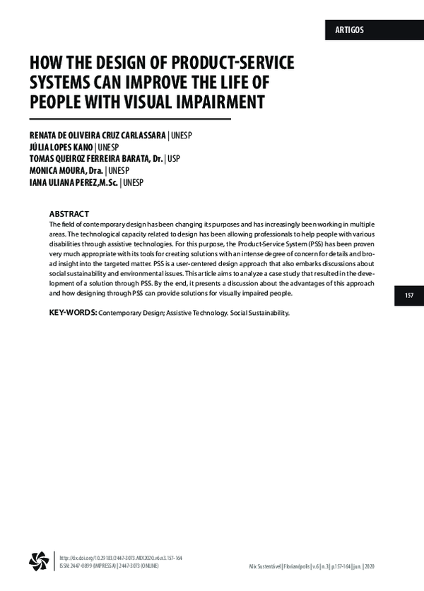 (PDF) How the Design of Product-Service Systems Can Improve the Life of ...