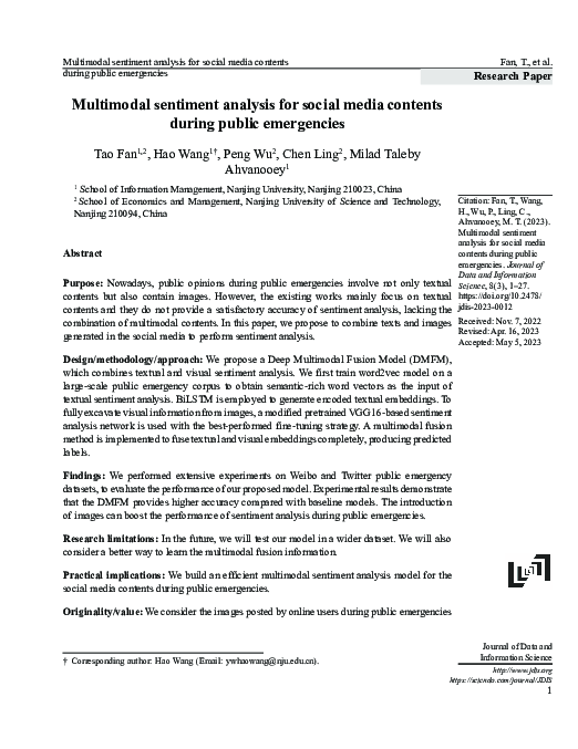 (PDF) Multimodal sentiment analysis for social media contents during ...