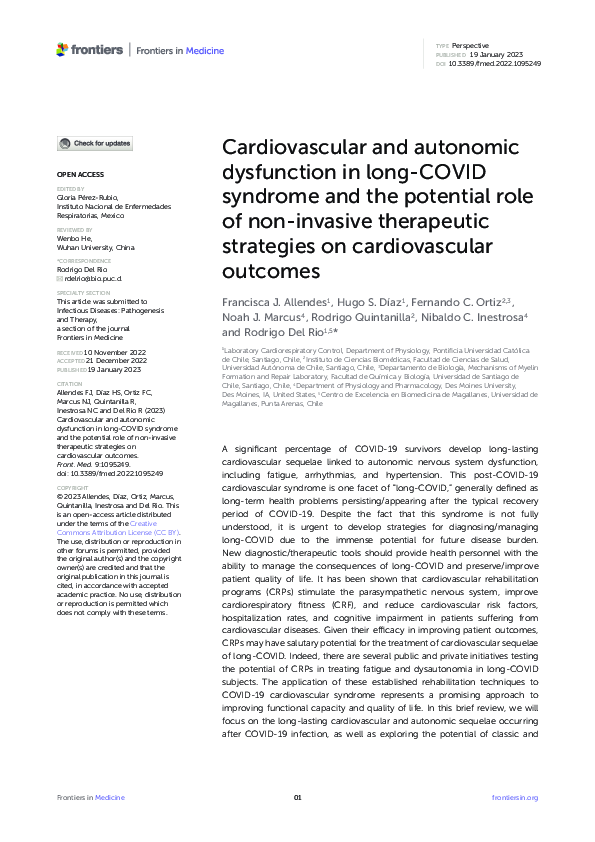 (PDF) Cardiovascular and autonomic dysfunction in long-COVID syndrome ...