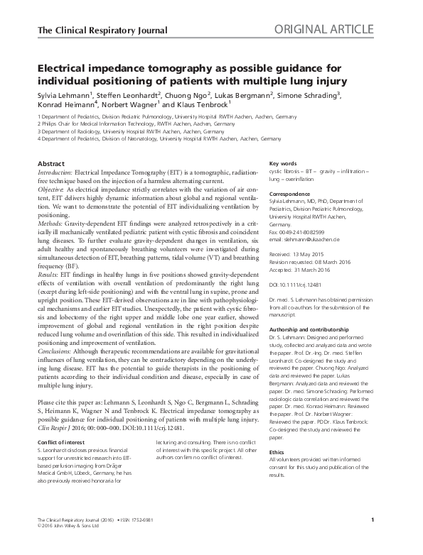 (PDF) Electrical impedance tomography as possible guidance for ...