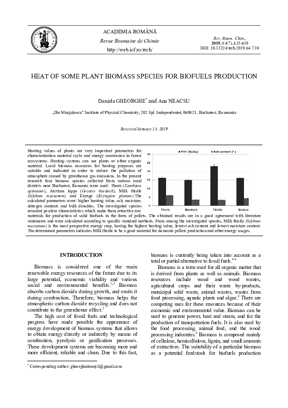 (PDF) Heat of some plant biomass species for biofuels production