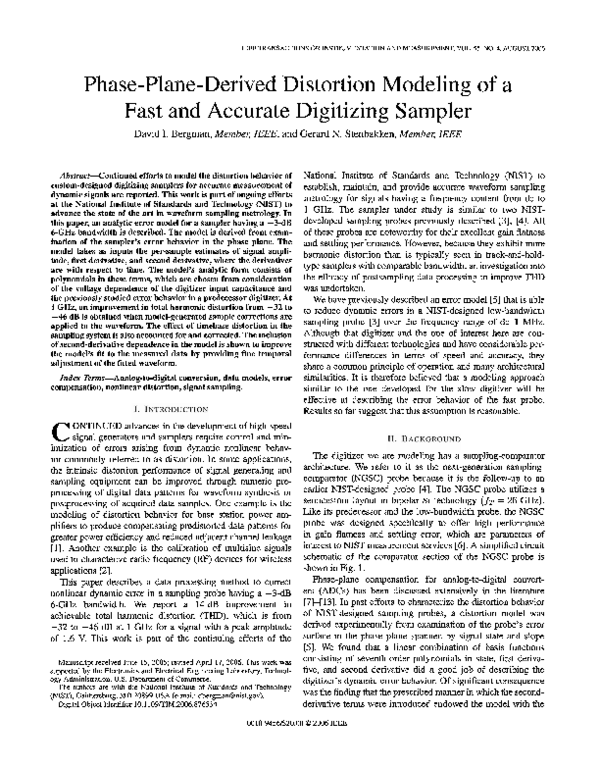 (PDF) Phase-Plane-Derived Distortion Modeling of a Fast and Accurate ...