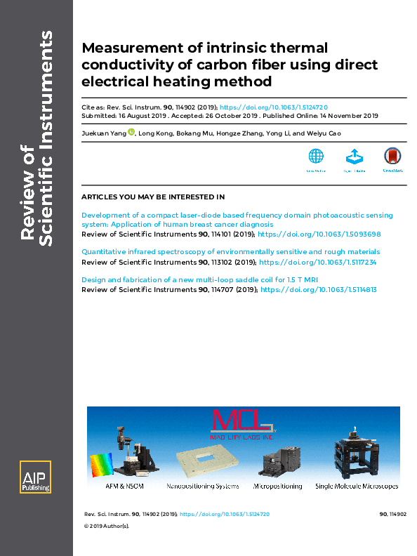 (PDF) Measurement of the Intrinsic Thermal Conductivity of a ...