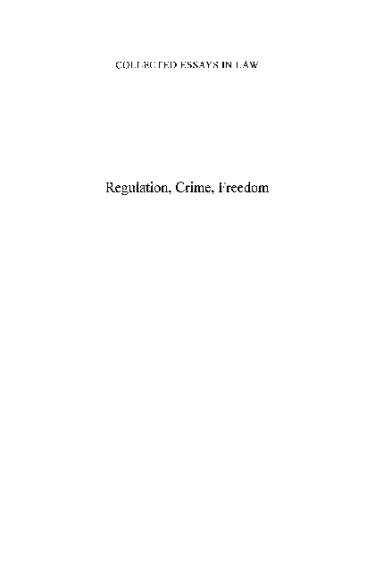 (PDF) Regulation, Crime, Freedom