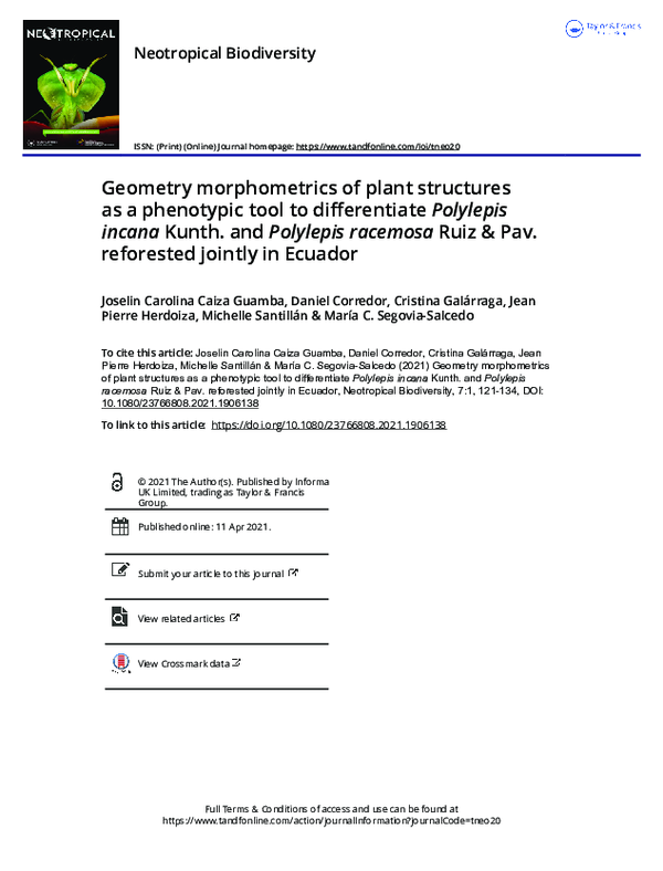 (PDF) Geometry morphometrics of plant structures as a phenotypic tool ...