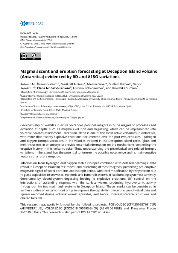 (PDF) Magma ascent and eruption forecasting at Deception Island volcano ...