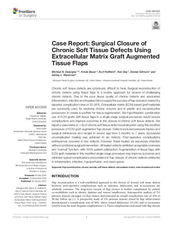 (PDF) Case Report: Surgical Closure of Chronic Soft Tissue Defects ...