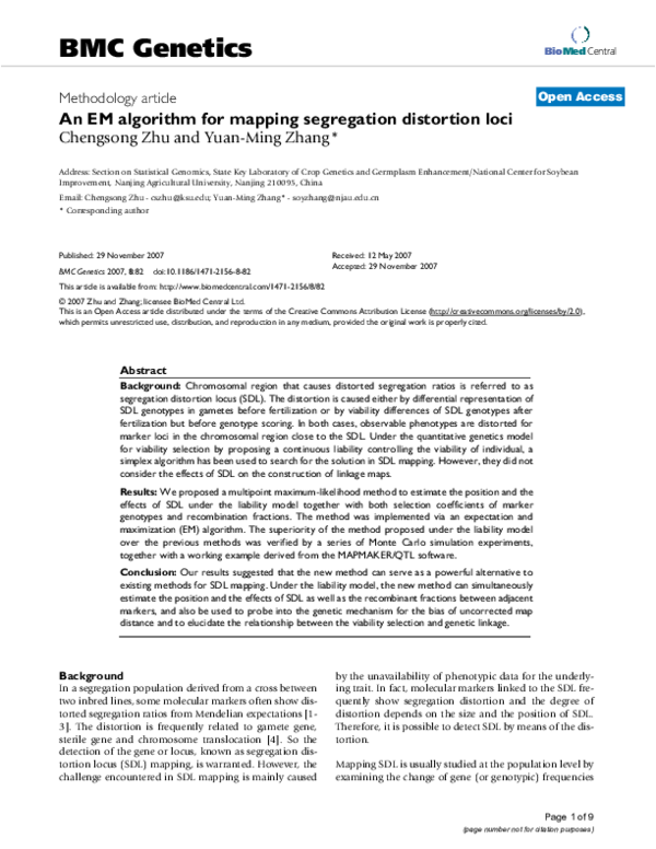 (PDF) BMC Genetics BioMed Central Methodology article