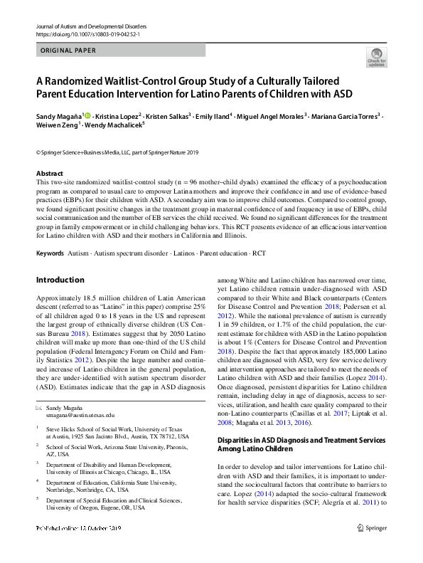 (PDF) A Randomized Waitlist-Control Group Study of a Culturally ...
