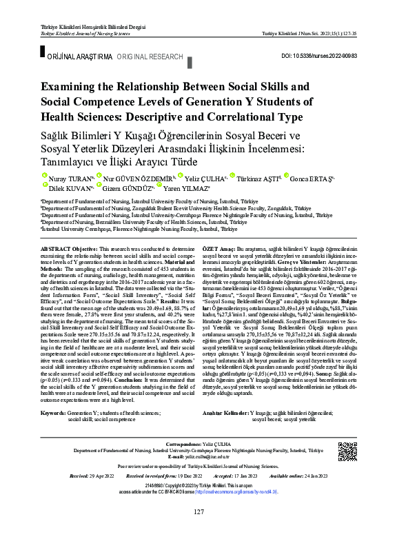 (PDF) Examining the Relationship Between Social Skills and Social ...