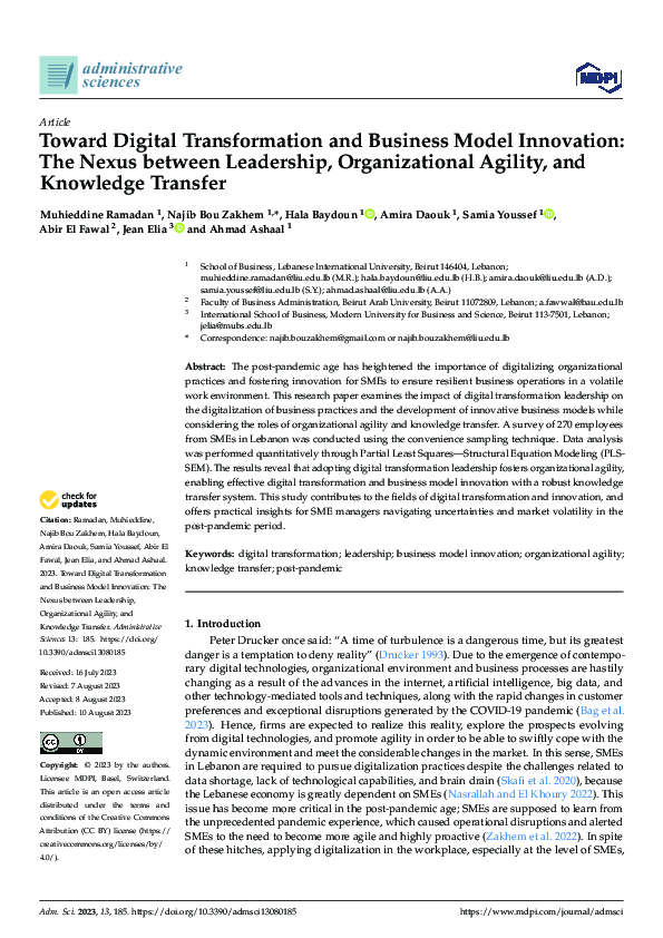 (PDF) Toward Digital Transformation and Business Model Innovation: The ...