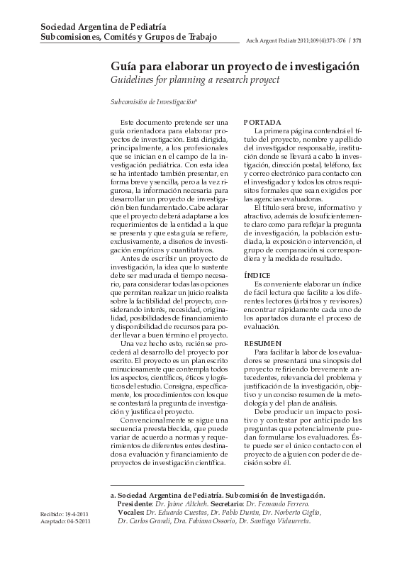 (PDF) Guía para elaborar un proyecto de investigación