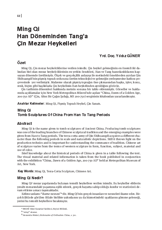 (PDF) Ming Qi Tomb Sculptures Of China From Han To Tang Periods
