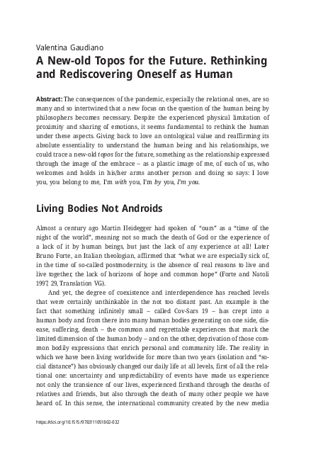 (PDF) AN ew-old Topos fort he Future.R ethinking and Rediscovering ...