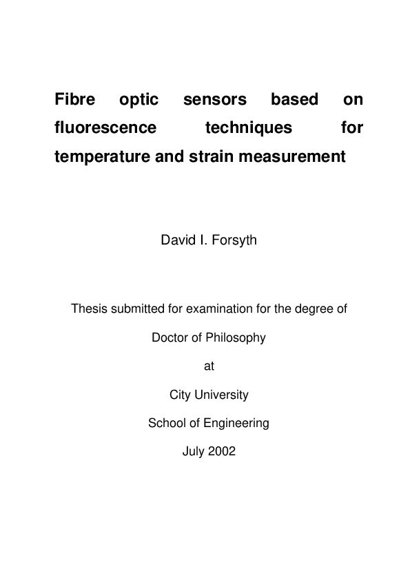 (PDF) Fibre optic sensors based on fluorescence techniques for ...