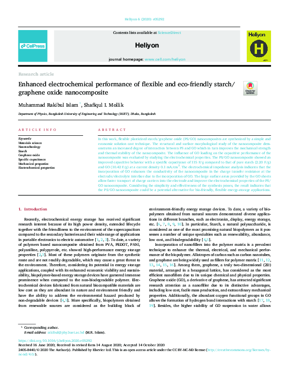 (PDF) Enhanced electrochemical performance of flexible and eco-friendly ...
