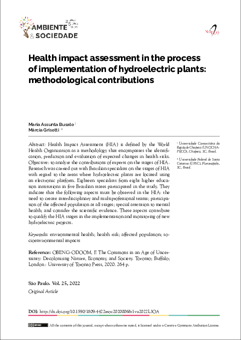 (PDF) Health impact assessment in the process of implementation of ...