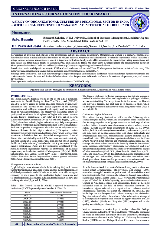 (PDF) ORIGINAL RESEARCH PAPER A STUDY ON ORGANIZATIONAL CULTURE OF ...