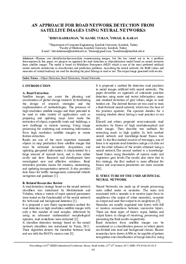 (PDF) An Approach for Road Network Detection from Satellite Images ...