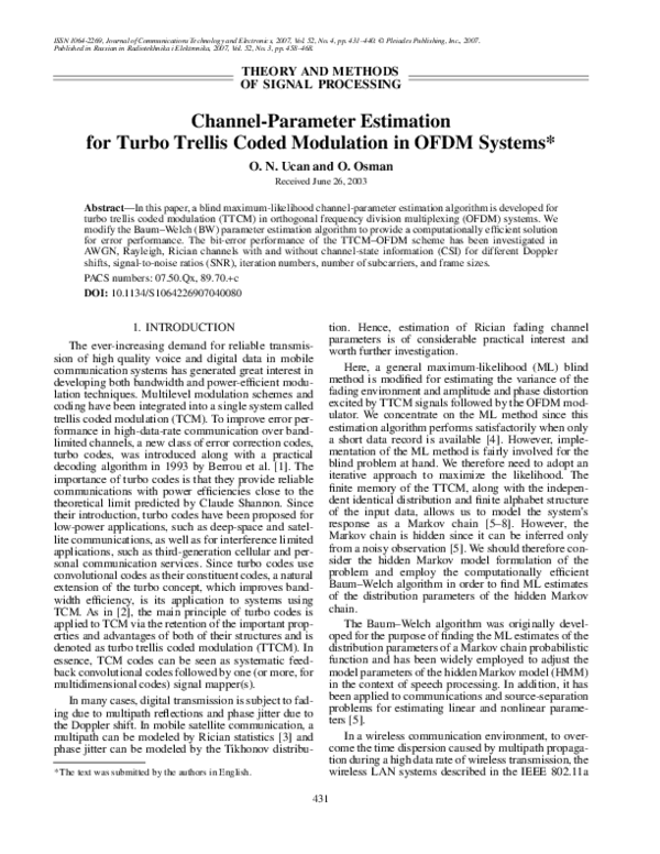 (PDF) Channel-parameter estimation for turbo trellis coded modulation ...