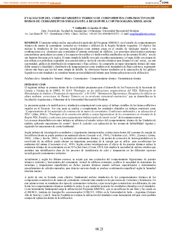 (PDF) Evaluación del comportamiento térmico de componentes ...