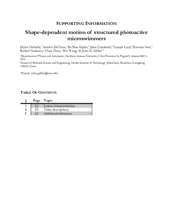 (PDF) Shape-dependent motion of structured photoactive microswimmers