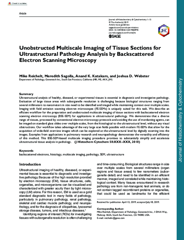 (PDF) Unobstructed Multiscale Imaging of Tissue Sections for ...