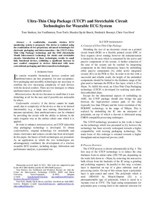 (PDF) Ultra-Thin Chip Package (UTCP) and stretchable circuit ...