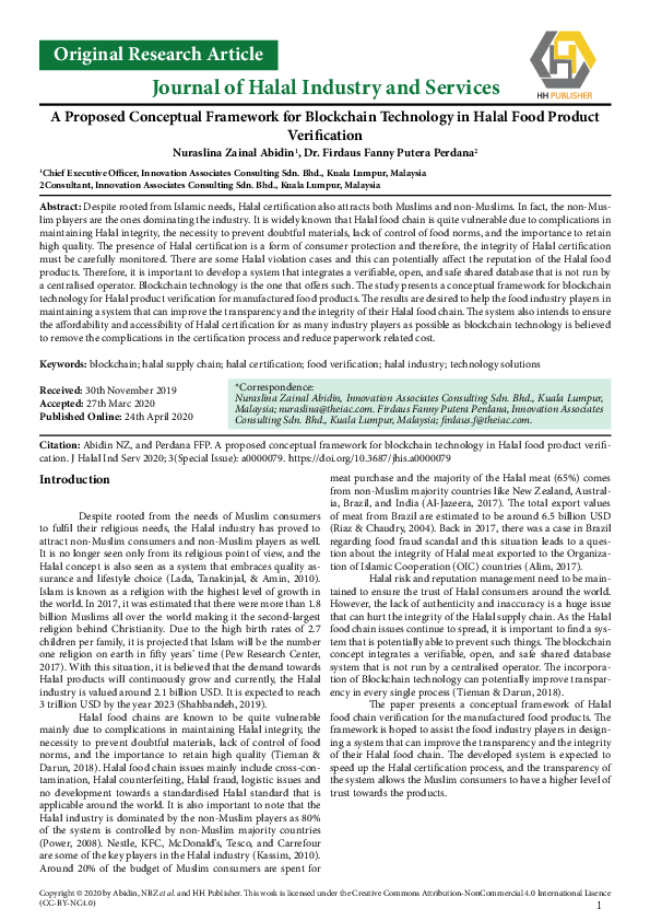 (PDF) A Proposed Conceptual Framework for Blockchain Technology in ...
