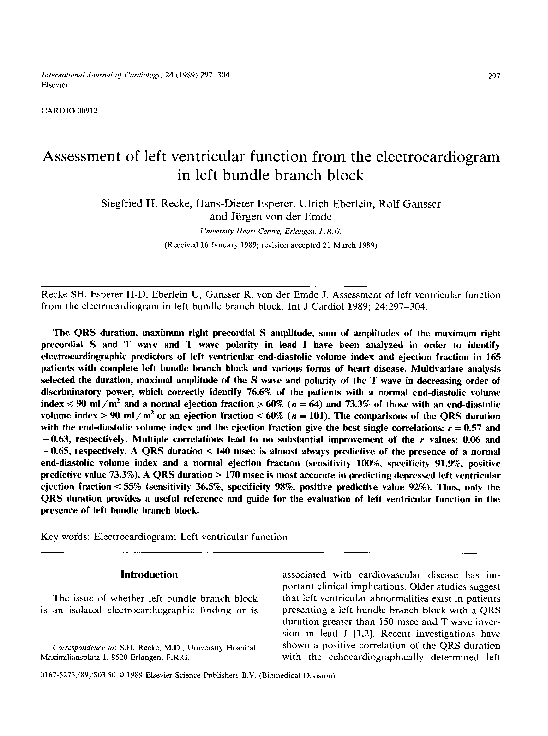 (PDF) Assessment of left ventricular function from the ...