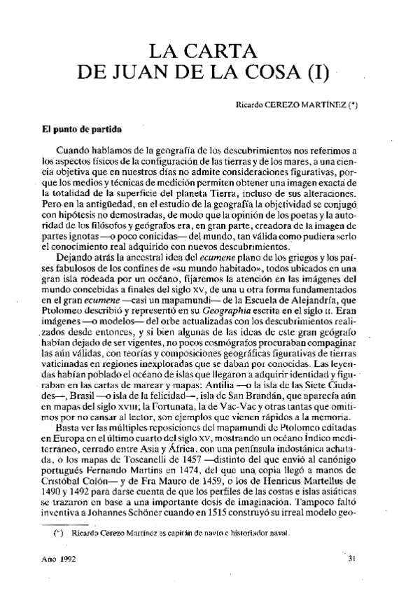 (PDF) La Carta de Juan de la Cosa (I)
