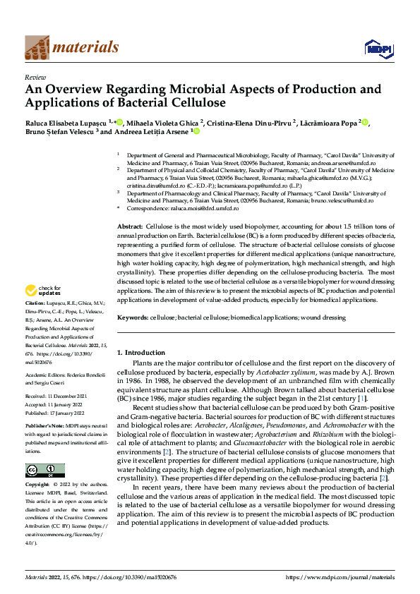 (PDF) An Overview Regarding Microbial Aspects of Production and ...
