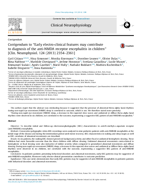 (PDF) Corrigendum to “Early electro-clinical features may contribute to ...