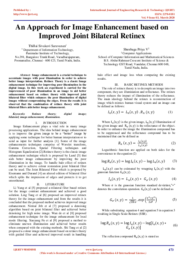(PDF) An Approach for Image Enhancement based on Improved Joint ...
