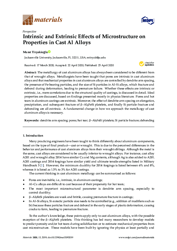 (PDF) Intrinsic and Extrinsic Effects of Microstructure on Properties ...