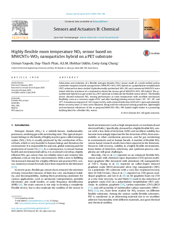 (PDF) Highly flexible room temperature NO2 sensor based on MWCNTs-WO3 ...
