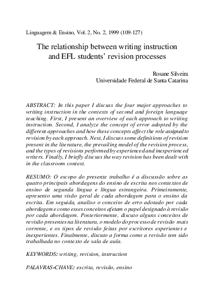 (PDF) The relationship between writing instruction and EFL students ...