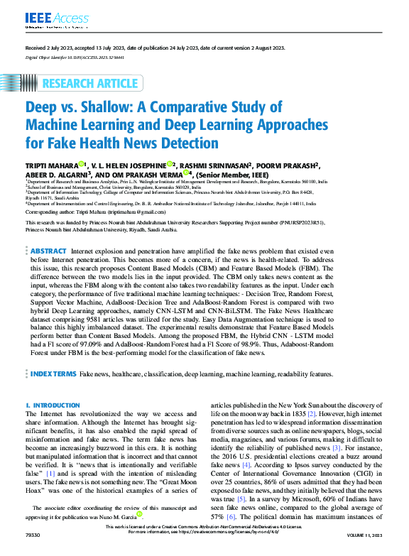 (PDF) Deep vs. Shallow: A Comparative Study of Machine Learning and ...