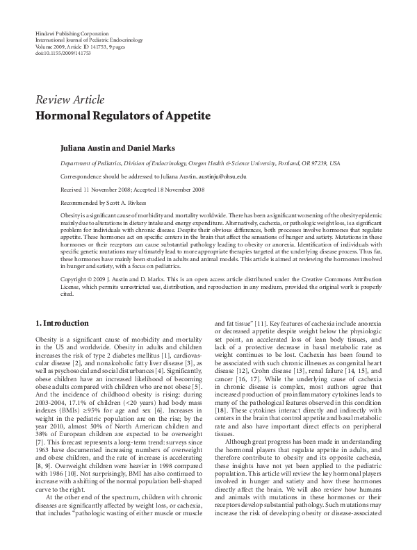 Curated visual reference: Fresh Look at Pdf Hormonal Regulators Of Appetite