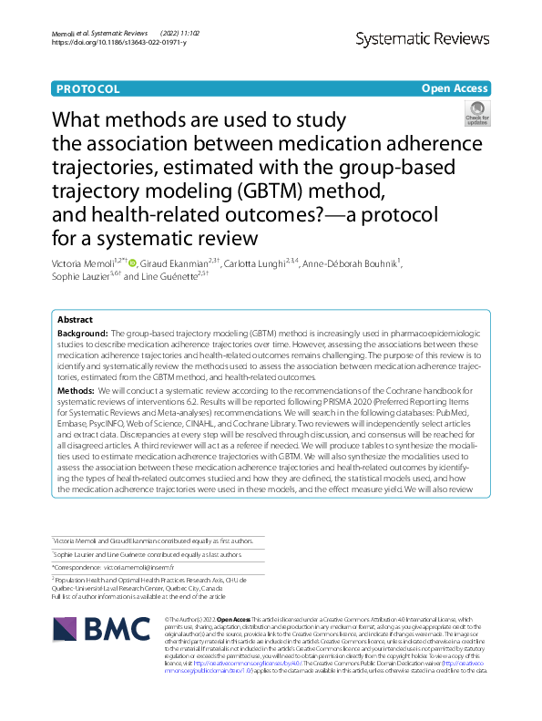 (PDF) What methods are used to study the association between medication ...
