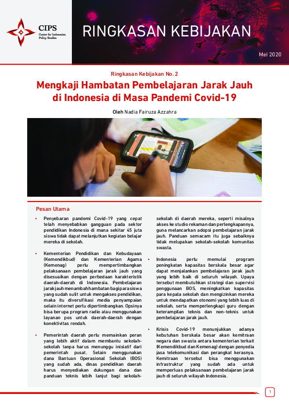 (PDF) Mengkaji Hambatan Pembelajaran Jarak Jauh di Indonesia di Masa ...