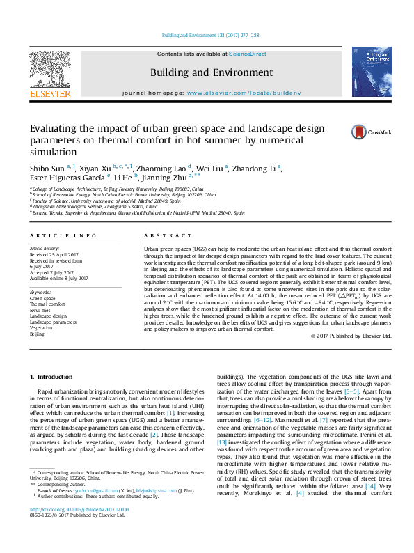 (PDF) Evaluating the impact of urban green space and landscape design ...
